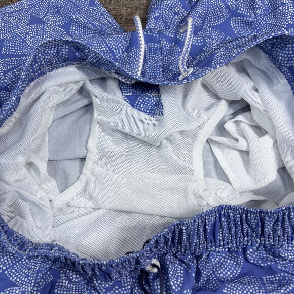 Johnnie-O Swim Trunks Shorts Mens XL Blue White Floral Drawstring Board Short - Picture 4 of 11